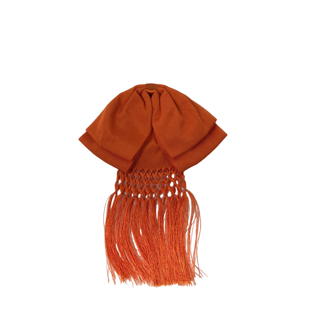 Mexican orange charro bow tie elastic band